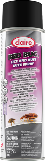 Bed Bug, Lice, & Dust Mite Spray 16OZ 12/CS  